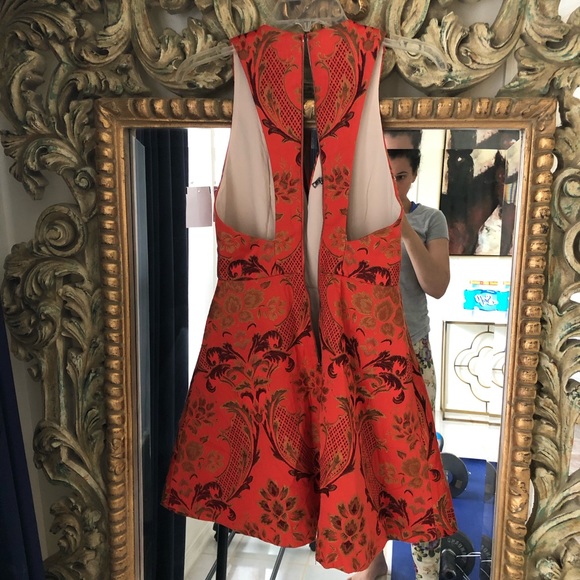 Alice + Olivia Mollie Fit & Flare Brocade Dress - Picture 7 of 11
